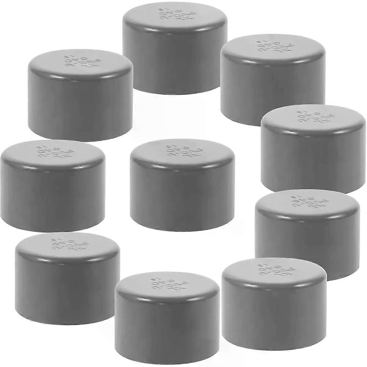 15mm End Cap PVC Pipe Cap 10pcs Replacement Easy Install Versatile Design Plumbing Accessory