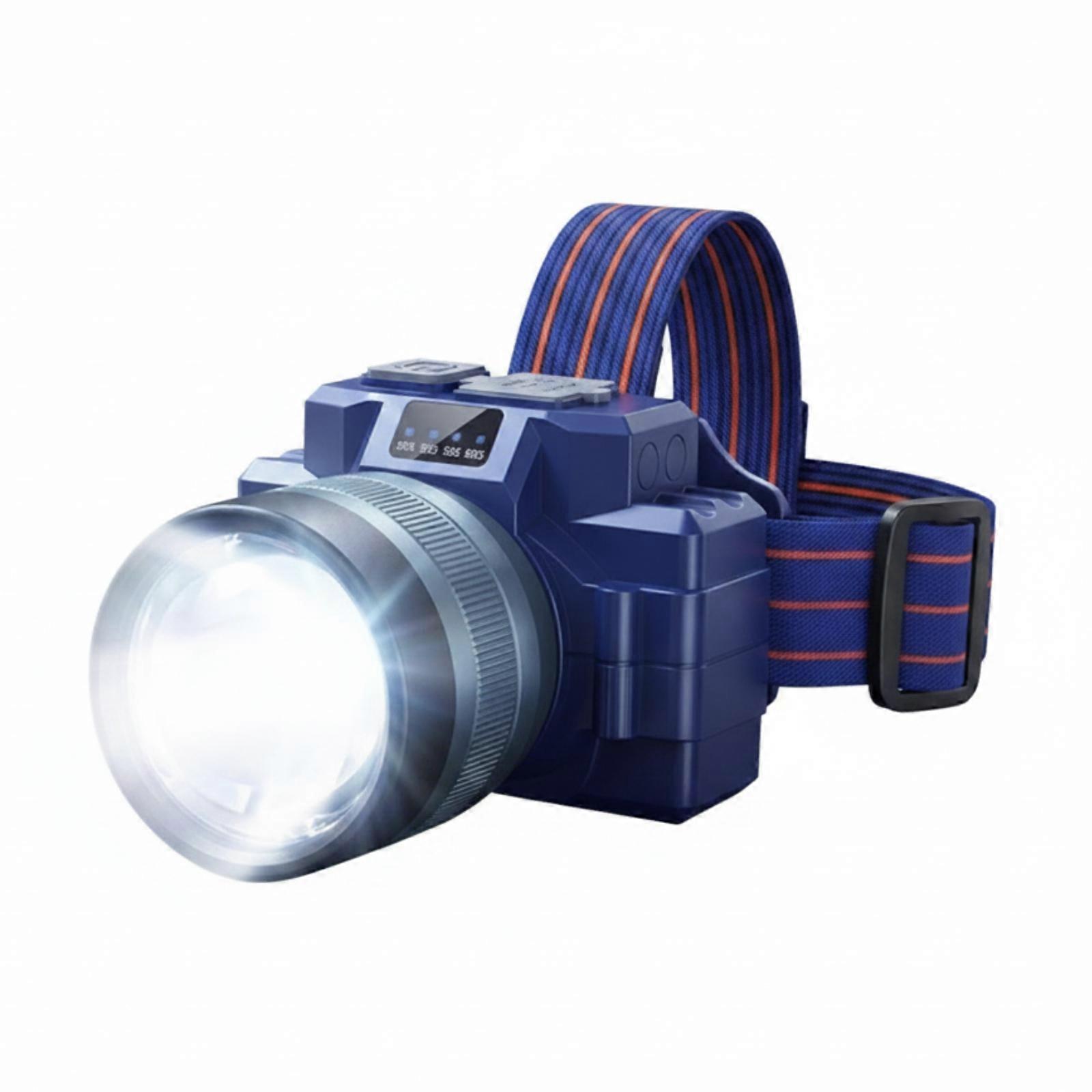 Rechargeable Headlamp Type-C Head Lamp Adjustable for Repairs