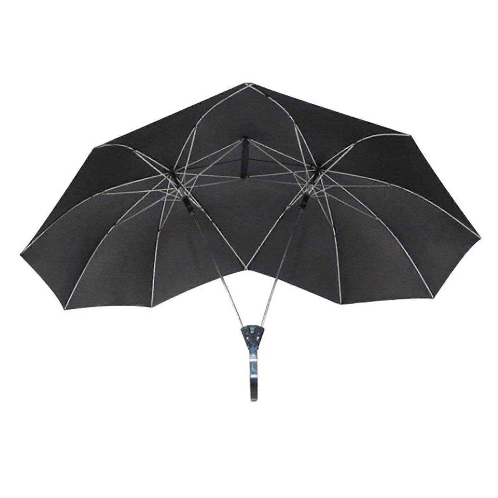 Automatic Couple Umbrella for Two Persons, Windproof Shared Double Umbrella for Outdoor Use