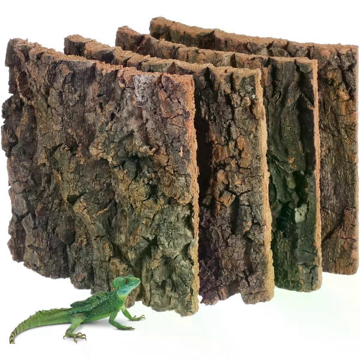 Cork Bark Background, Natural Terrarium Backdrop,4Pcs