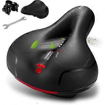 Comfortabel zitkussen voor mannen en vrouwen met dubbele schokabsorberende bal, traagschuim, waterdicht, breed fietszadel, geschikt voor racefietsen.