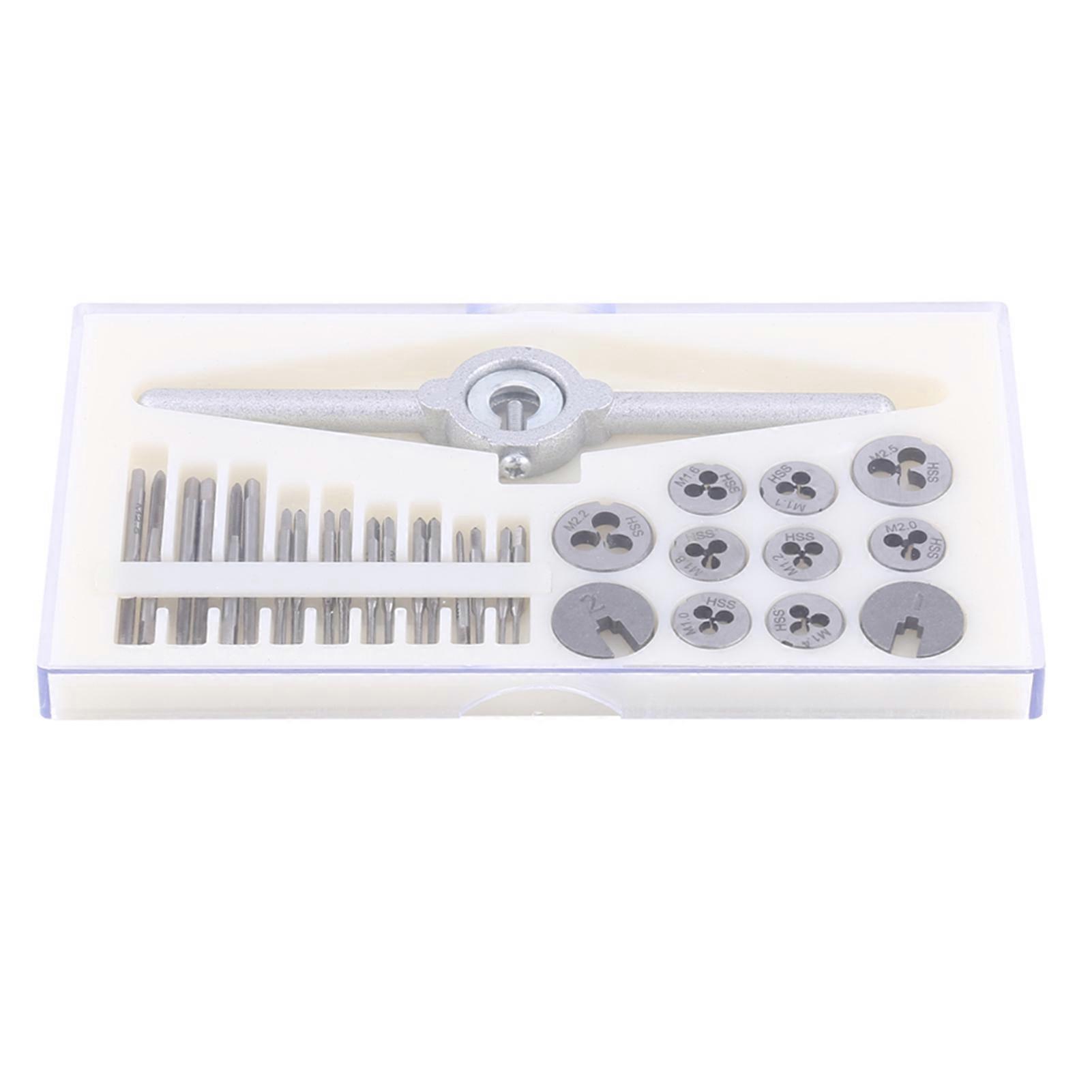 30PCSSet Taps Dies Spanner Set Screw Threading Tapping Hand Tools Kit