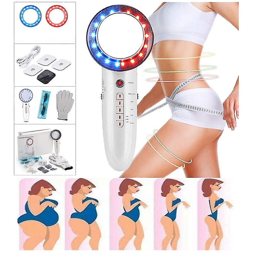 6 In 1 Reformer Slimming Device Ems Light Emitting Diode Treatment Cellulite Cavitation Ultrasonic Fat Removal Device