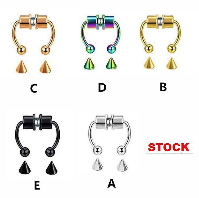 Magnetic False Nose Ring Horseshoe Ring Artificial Nose Ring Nonperforated Nose