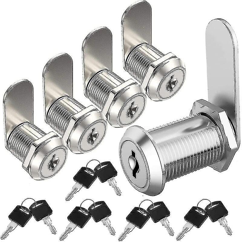 Mailbox Lock 20mm Mailbox Lock Lock With Keys For Mailbox Locker Drawer Cupboard (5 Pieces) - Silver