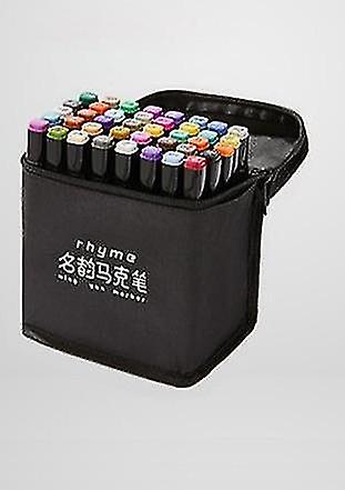 48 Color J Dual tip Art Marker Pens Fine Liner Watercolor Drawing Painting Brush