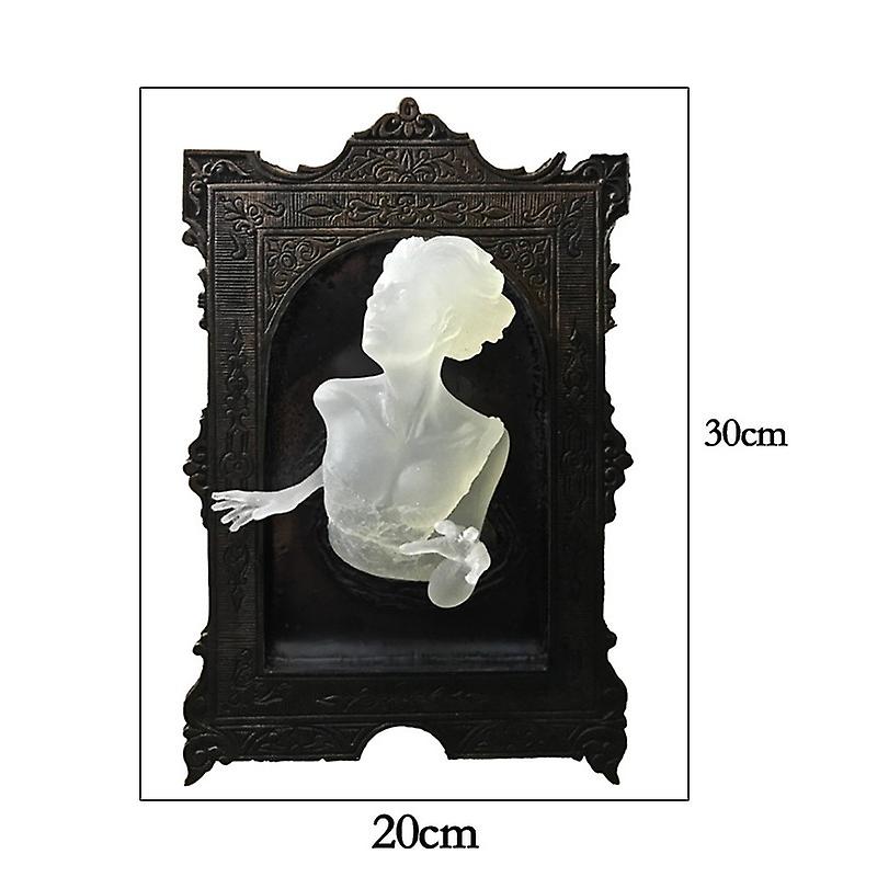 Ghost In The Mirror Halloween Resin Luminous Out Of The Mirror Spooky Sticker