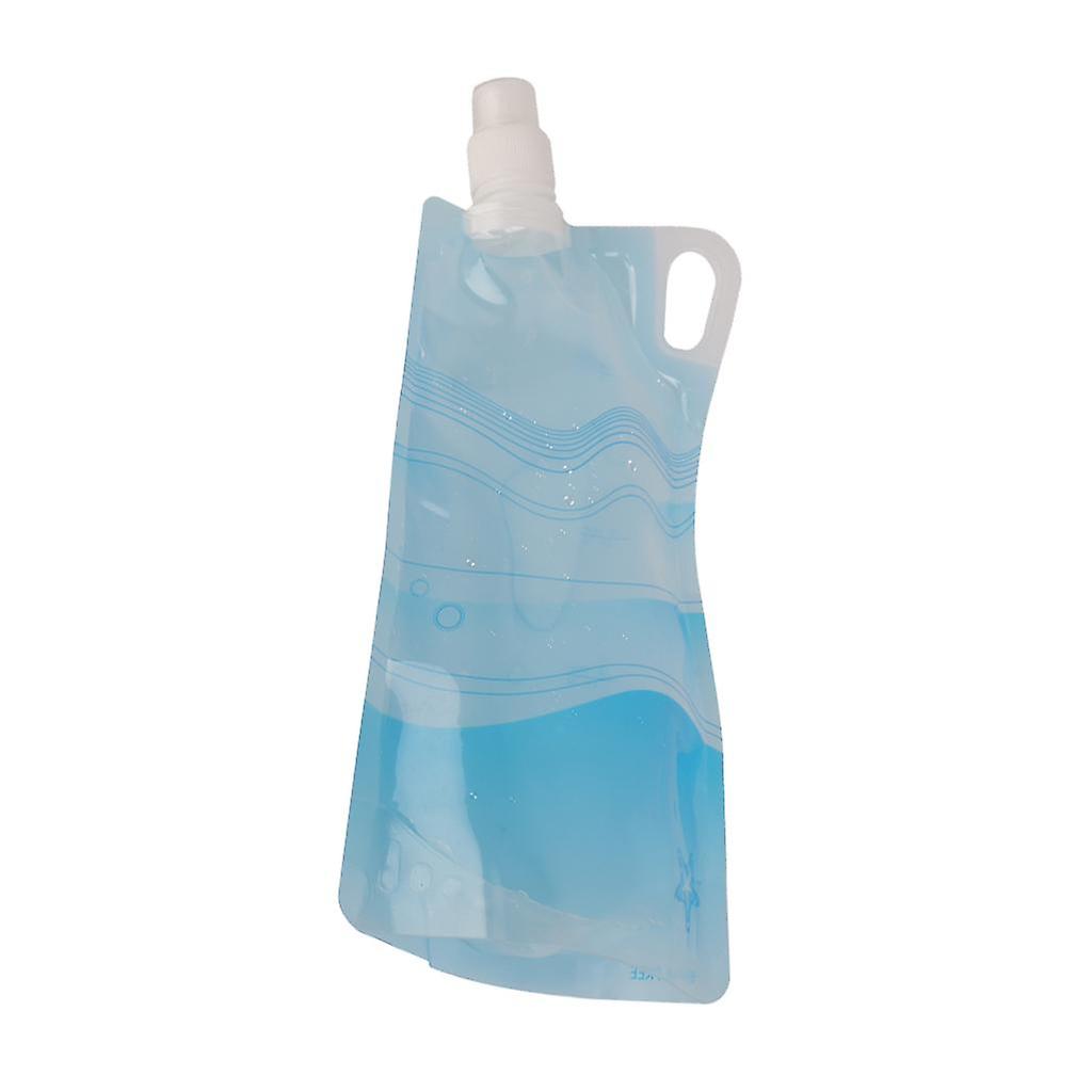 Foldable Plastic Light Water Bag Pouch Bladder for Outdoor Activity 1L Blue