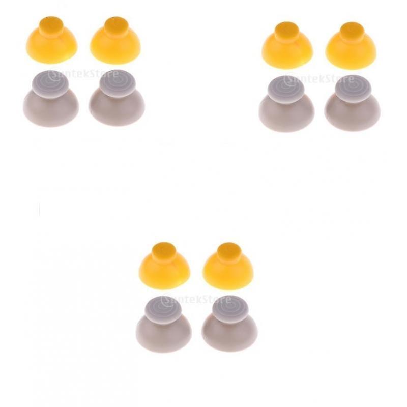12x Joystick Caps 6Grey&6Yellow Replace For Nintendo GameCube NGC Controller