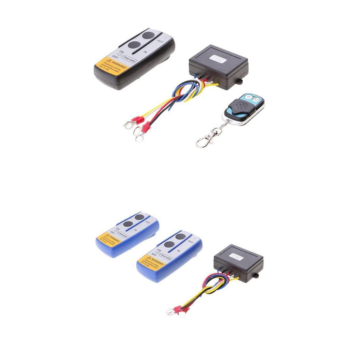 2x Car ATV SUV Wireless Winch Remote Control Kit Dual Switch Handset