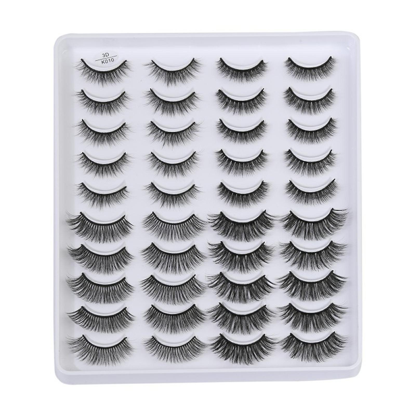 20 Pairs Curl Multi-layers Eyelashes Well Bedded Lengthening Wisps Lashes