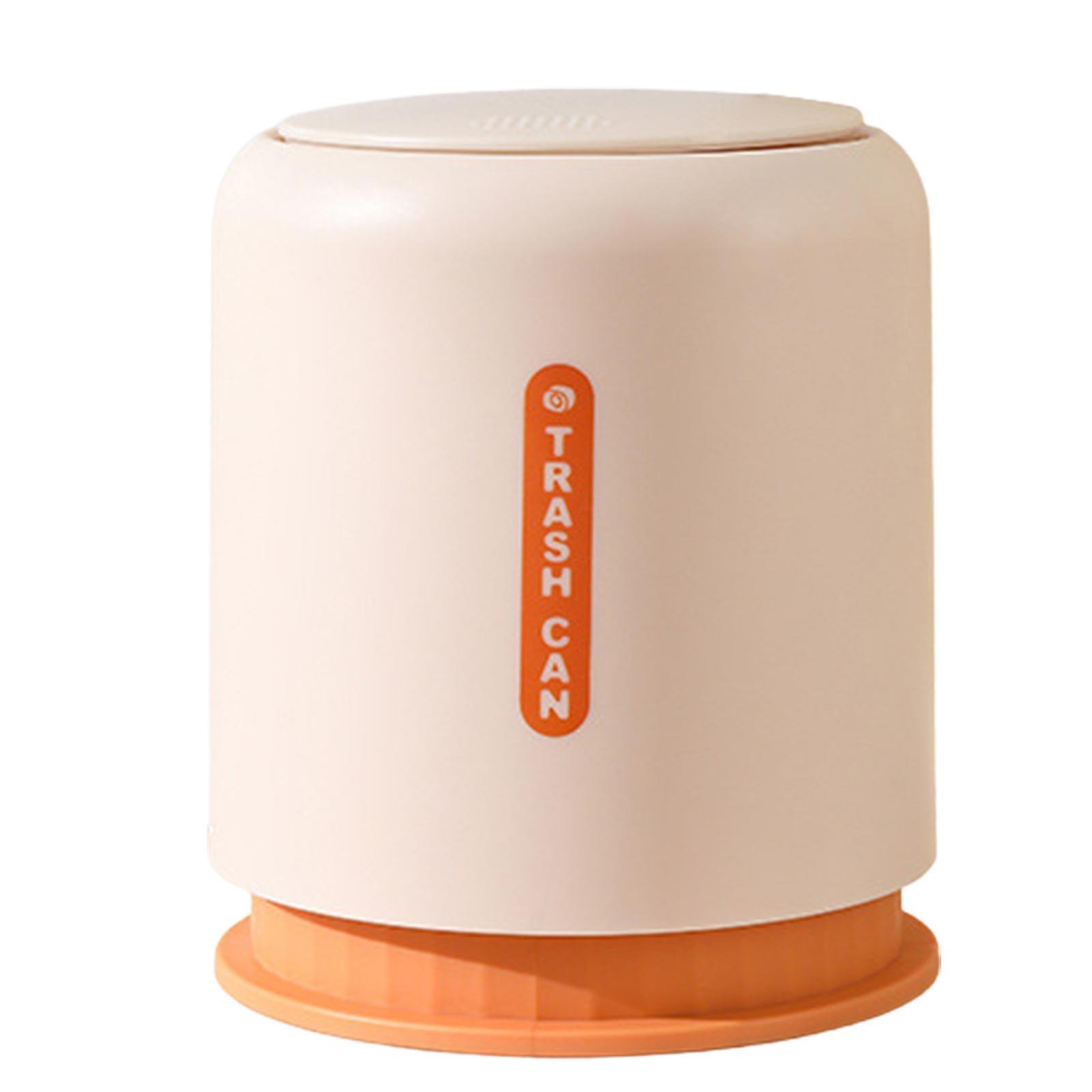 1.2l Desktop Trash Can Press Button 90 Degree Opening Easy To Install Living Room Table Mini Waste Bin Daily Use