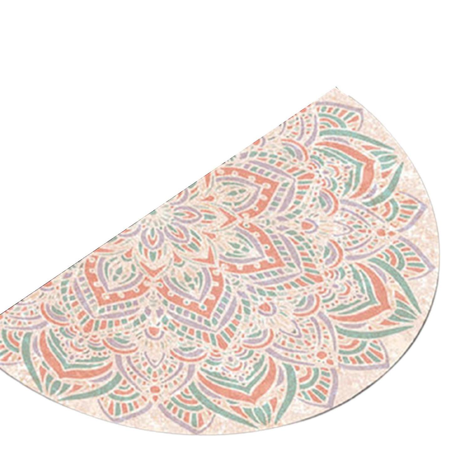 Semicircular Floor Carpet Mat Half Round Entrance Door Rug Non-slip Welcome Doormat For Patio Front