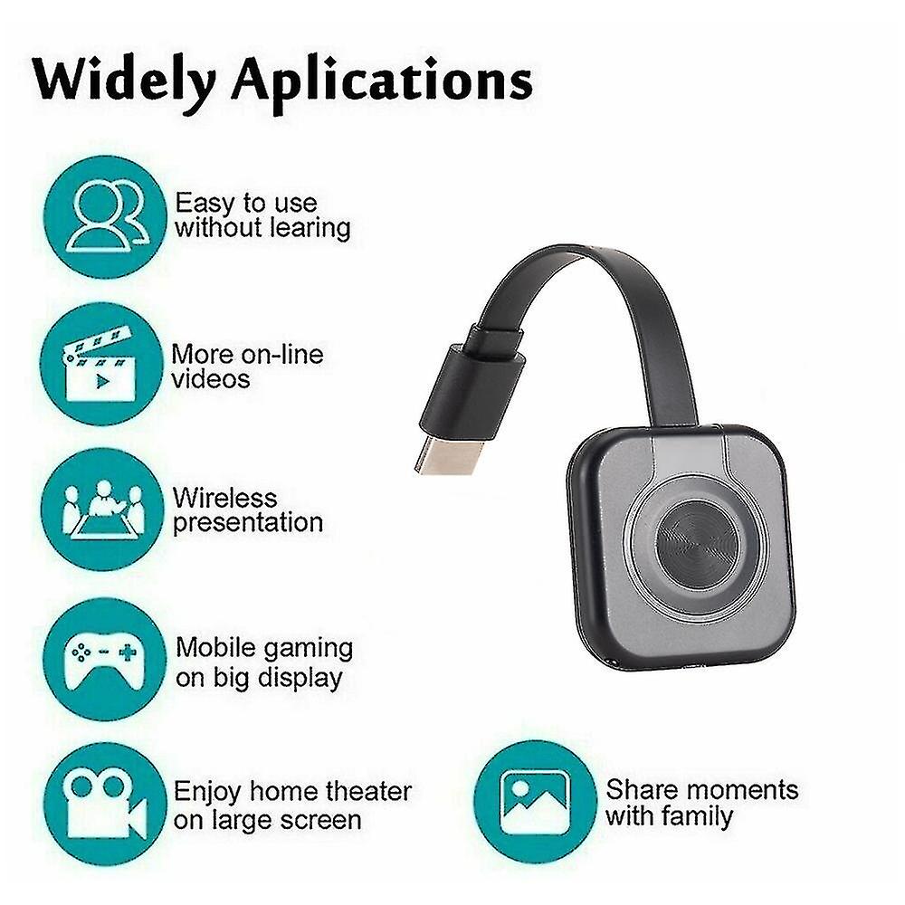 Portable Mobile Phone Projector Wifi Wireless Hdmi-compatible Tv Projector Mirroring Screen Display Adapter Video Transmission