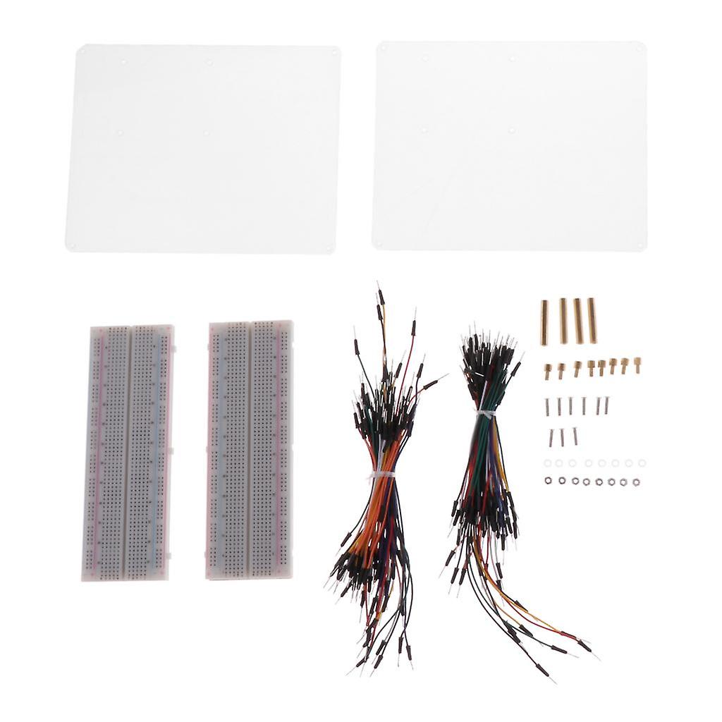 Acrylic Plate + Breadboard + Jumper Wire for Raspberry Pi 3 Model B+ 3B 2B