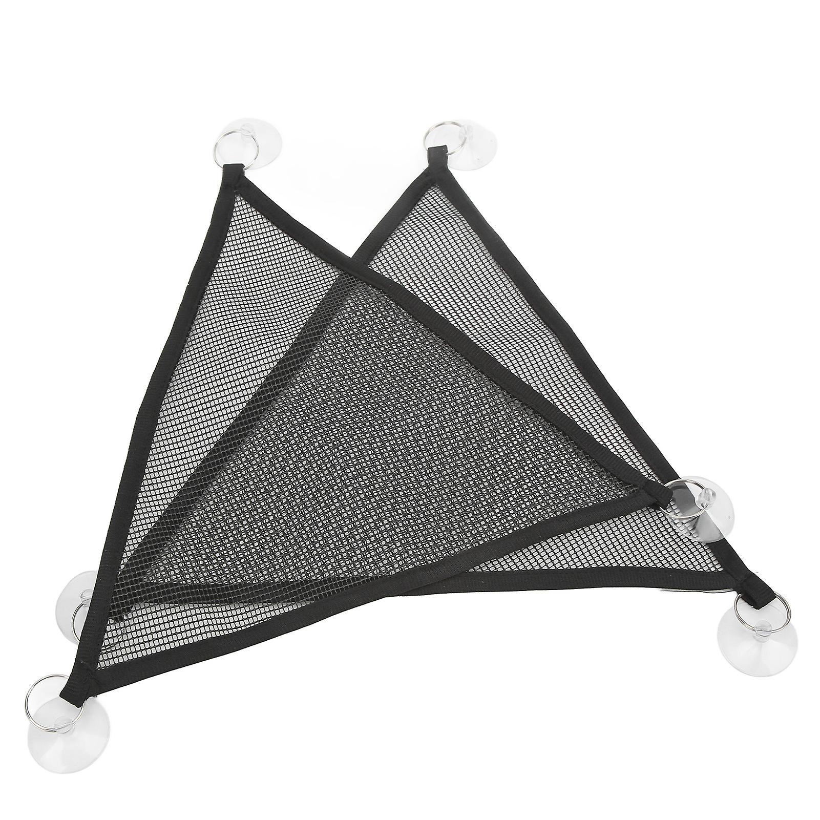 2Pcs Triangular Bearded Dragon Hammock Soft Replaceable Lizards Hammock with Suction Cup for Reptiles HamstersM