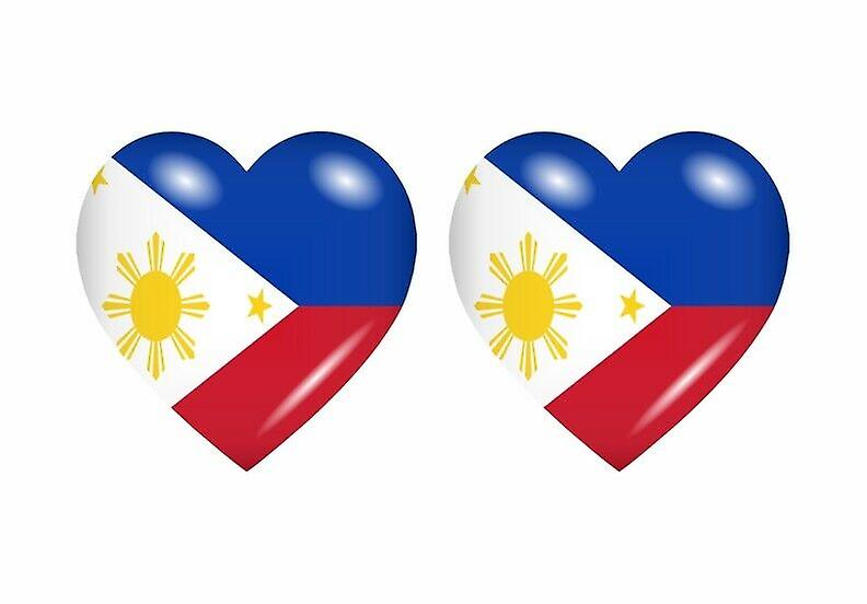 2x Sticker sticker flag heart Filipino RP