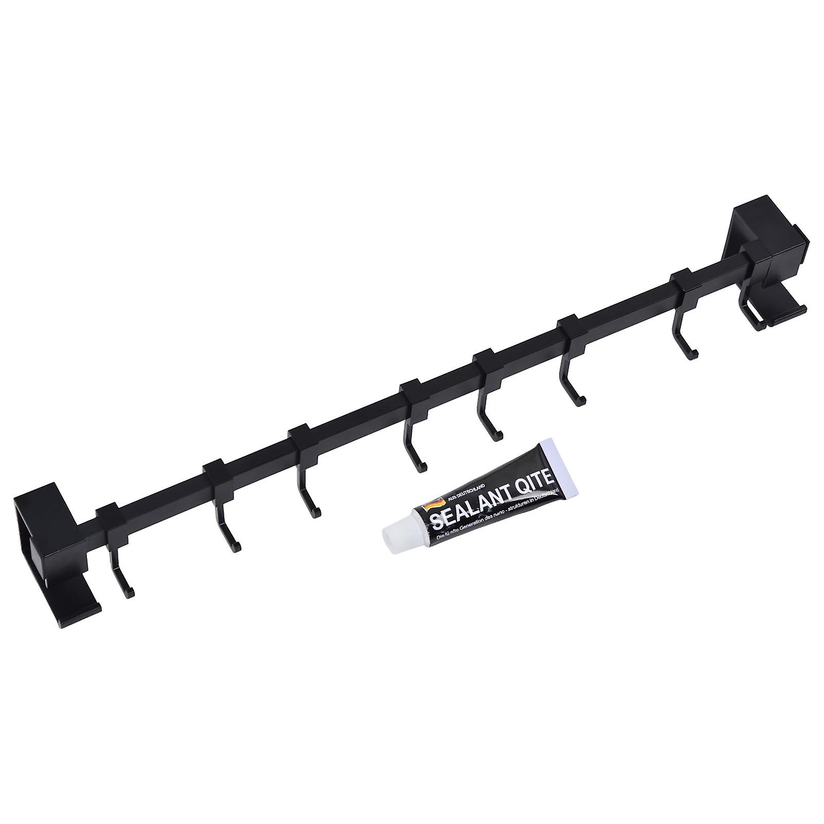 Adjustable 8-Hook Pot Rack - Sturdy Aviation Aluminum, Holds 44lbs, Versatile Use