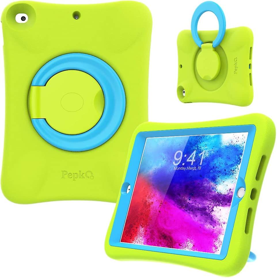 Kids Case for ipad mini5  Lightweight Flexible Shockproof, Folding Handle Stand, Full Body Boy Girl Cover for ipad mini5, Green Blue