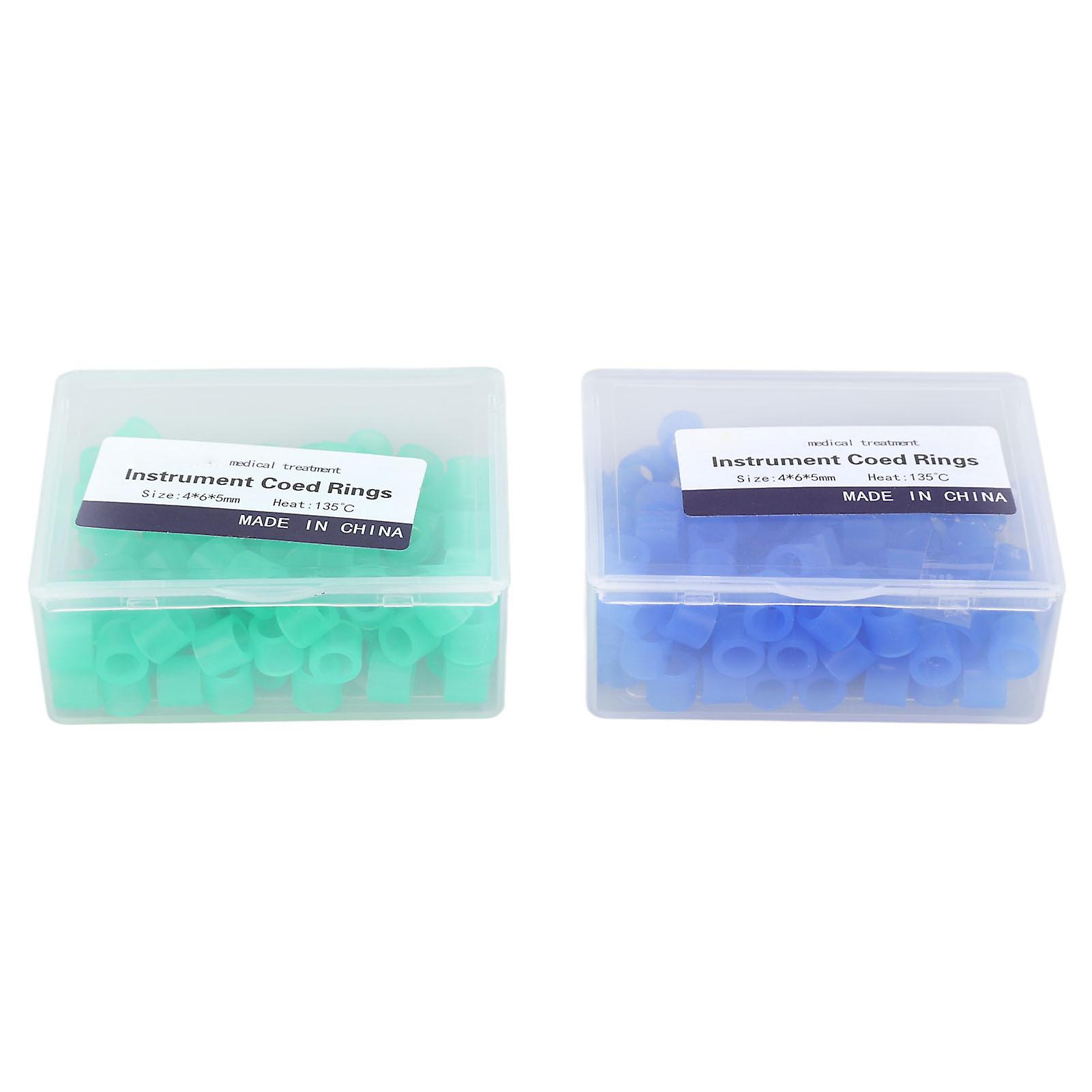 200pcs Color Code Rings Silicone Easy Clean Dental Color Code Rings for Distinguish Orthodontic and Dental Instruments