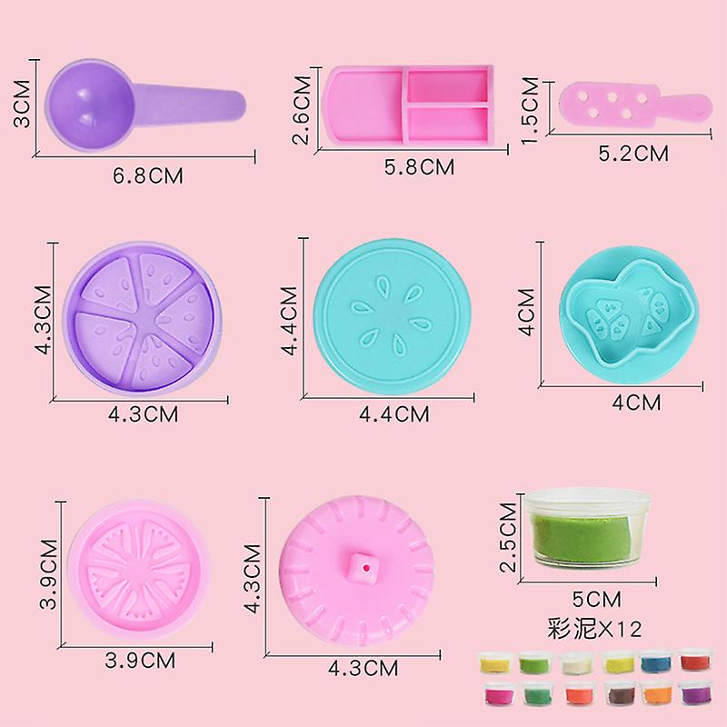 Children DIY Plasticine Noodle Maker Ice Cream Machine Mold Play Toy Fun Modeling Clay Dough Playset