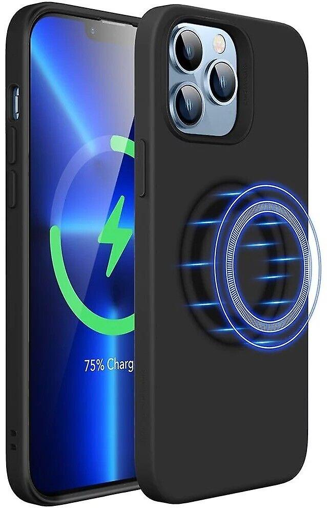 Esr Iphone 13 Pro Max Liquid Silicone Soft Back Case With Magsafe - Black