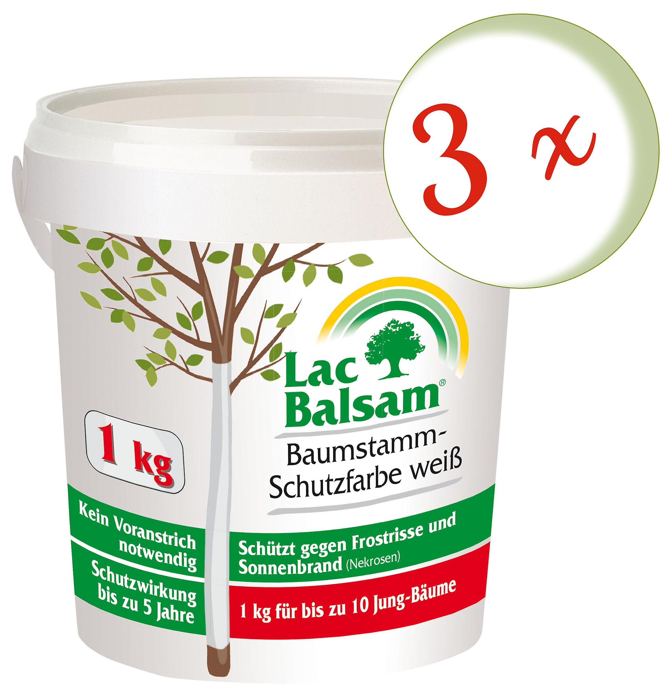 3 x ETISSO® LacBalsam Tree Trunk Protective Paint white, 1 kg