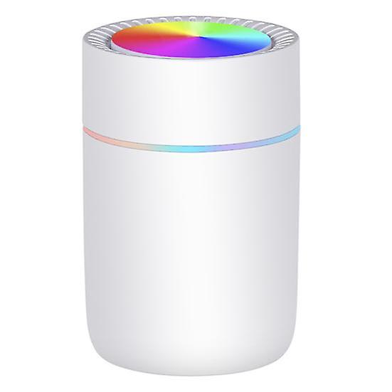 1 Set 350ML Air Humidifier Fine Mist Heavy Fog 2 Gears 7-Color Mode USB Mute Marquee USB Humidifier Home Supply