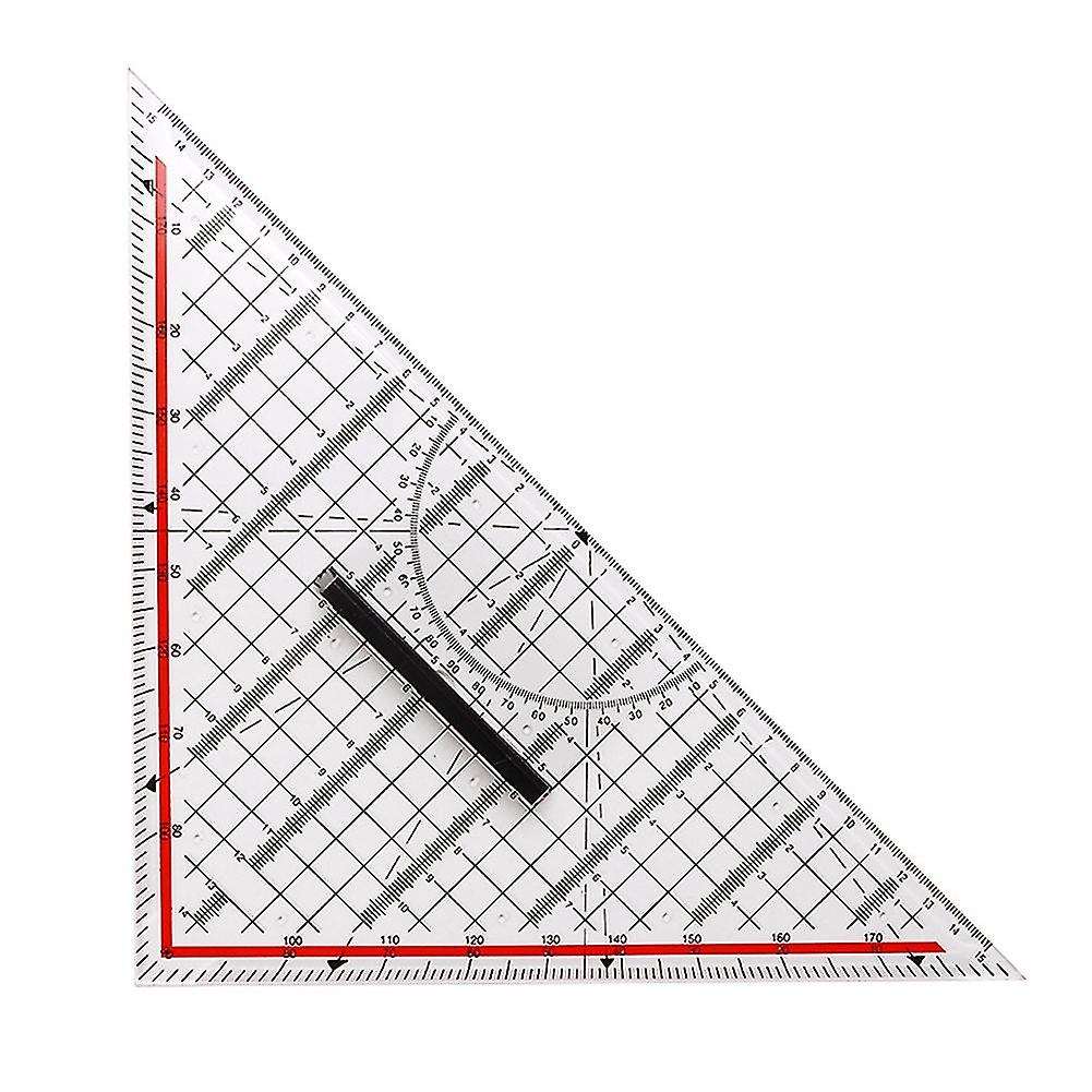 30cm Drawing Triangle Ruler Multi-function Drawing Ruler With Handle Protractor Measurement Ruler S-dwdz