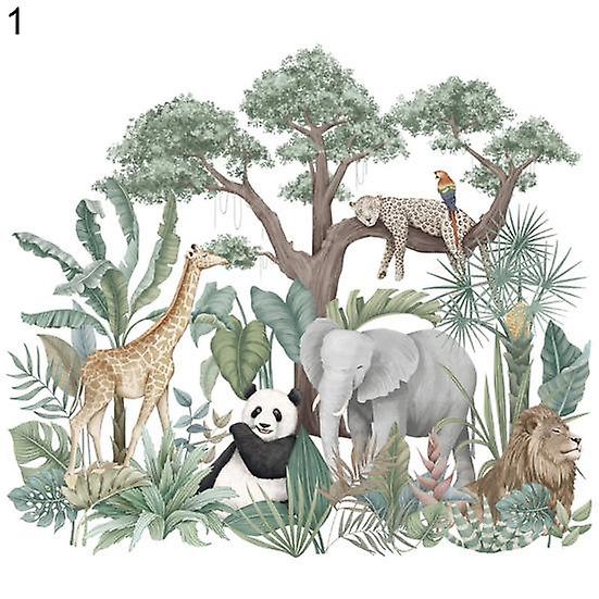 1 Set Background Sticker Forest Pattern Removable Tear-resistant Colorful High Durability Decal Home Decor