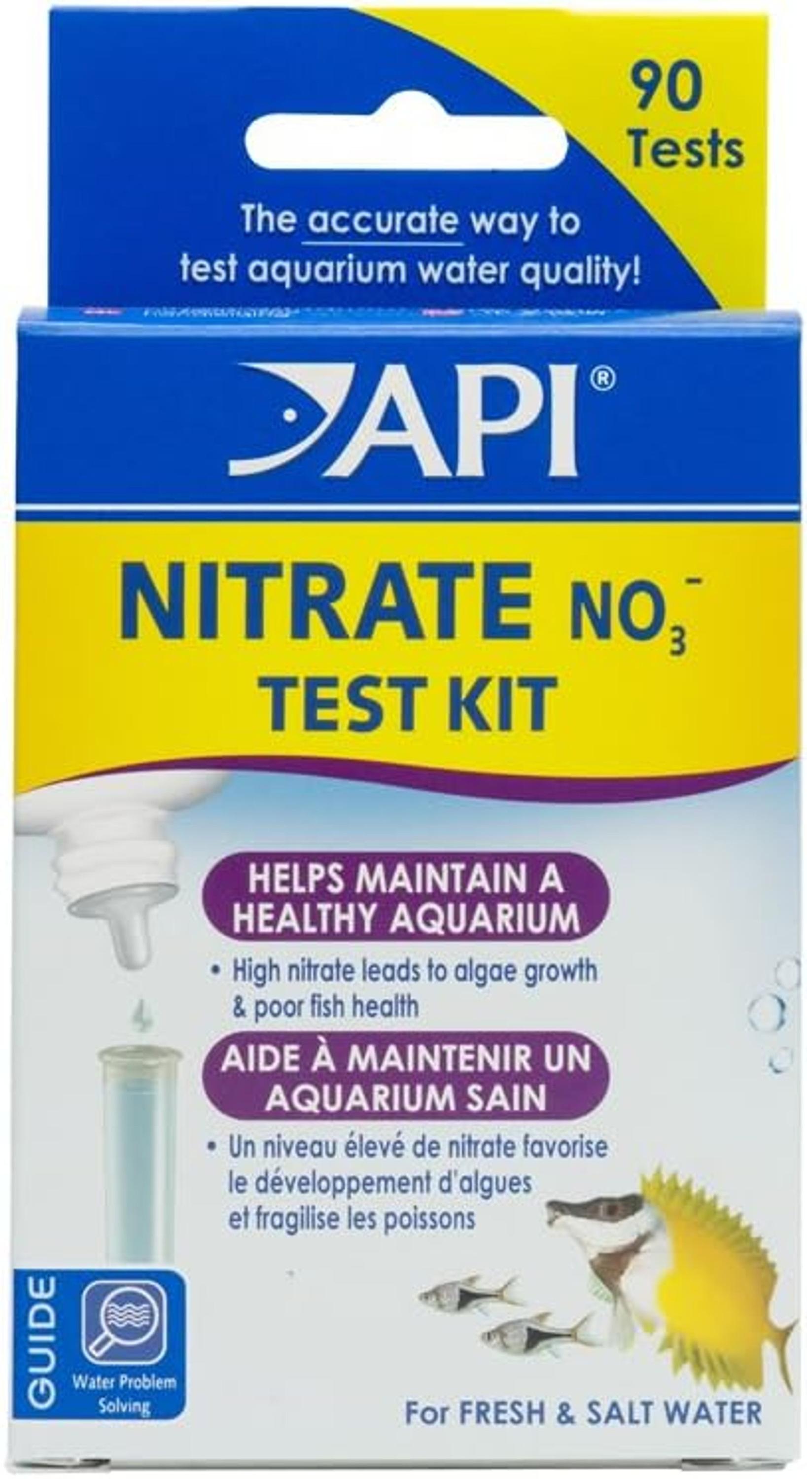 Kit de test de nitrate d’eau salée d’eau douce API Remède d’eau de traitement d’aquarium
