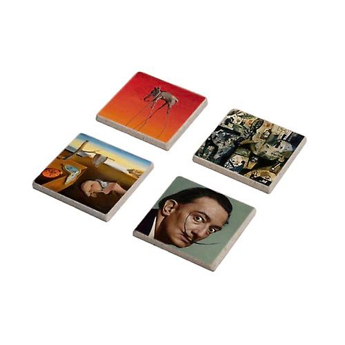 Salvador Dali Printed Stone Coasters Set for Fathers Day Gift