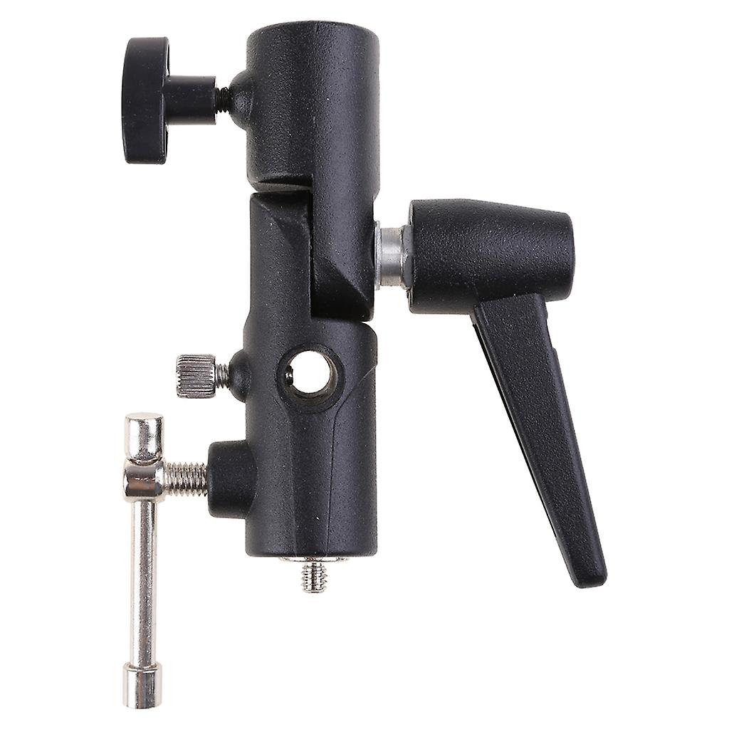 Flash Bracket H-Type Holder Adapter Light Stand Pivotant Mount Umbrella Softbox