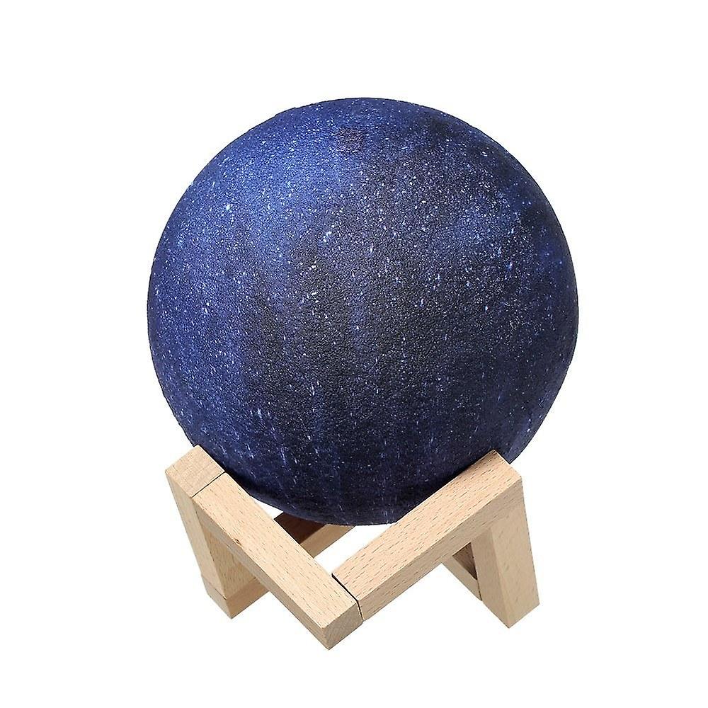 8Cm/3.15in 3d Printing Star Moon Lamp Usb Led Shaped Table Night Light