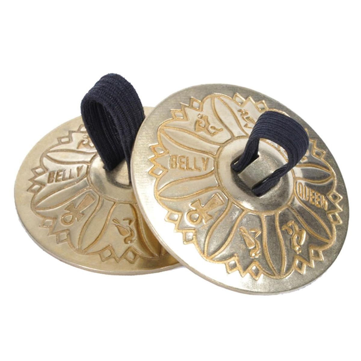 Finger Cymbals, Hand Cymbal Belly Dance Zills with Elastic Band, Percussion Music Instrument for Ki