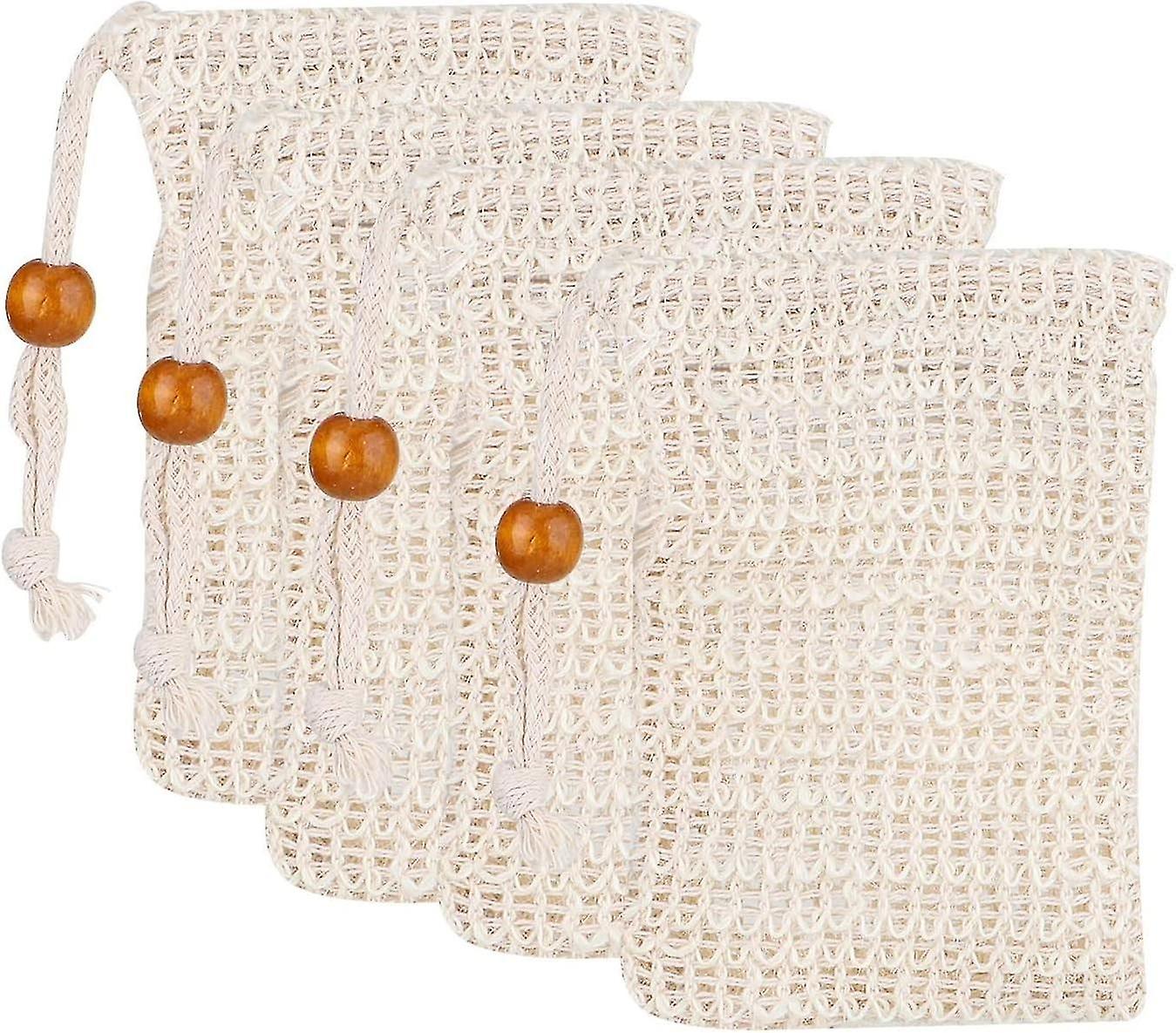 Organic soap bag, 4x Soap bag Vegan Sisal Soap bag Natural product Soap bag, foaming and drying of