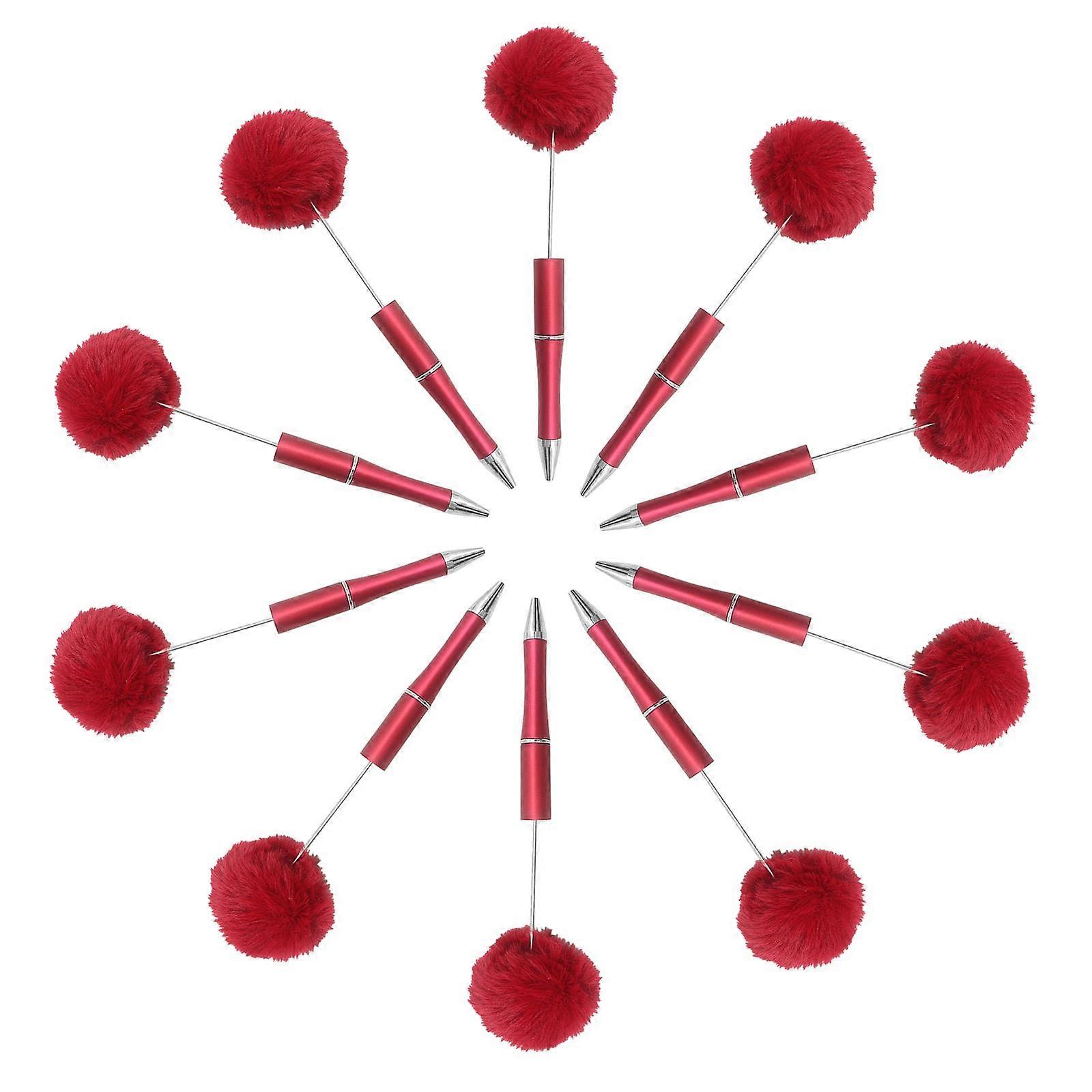 10 Pieces Assorted Bead Pens Multipurpose for Classroom Drawing Taking Notes red