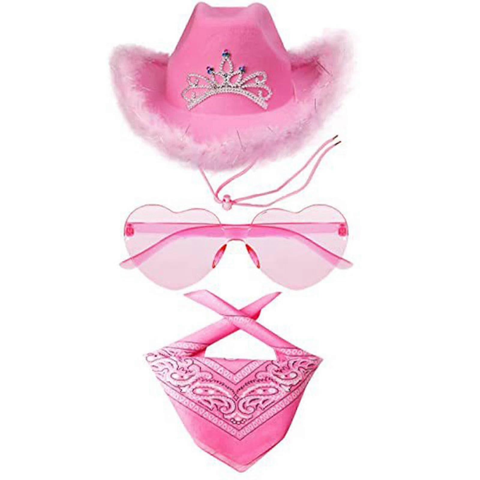 カウボーイハットウエスタンカウガールハットバンダナメガネユニセックスカウボーイハット誕生日コスチュームコスプレドレスパーティーアクセサリー