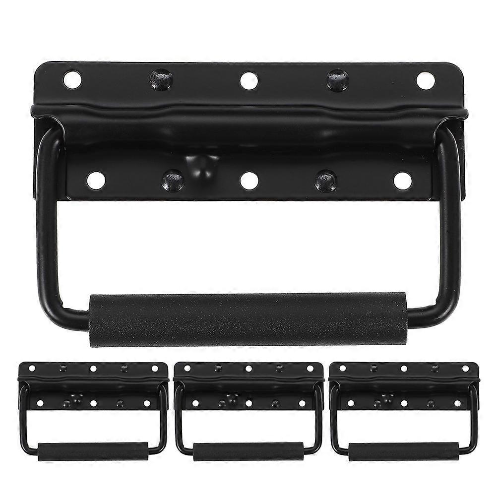 4Pcs Spring Loaded Drop Handles Metal Chest Handles Surface Mounted Case Handles