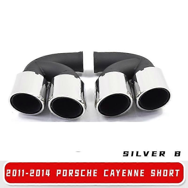 unique pipeQuad Car Tip For Porsche Cayenne 958 2011-2014 304 Stainless Steel Muffler Tip Nozzle Tailpipe System Tip