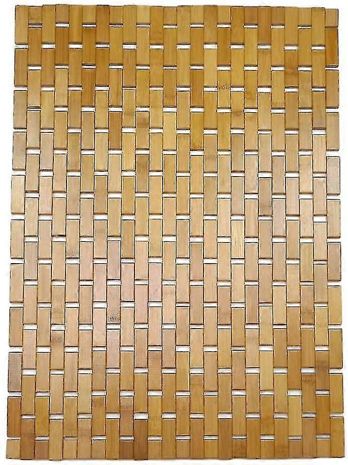 シャワーマット、竹風呂マットシャワー、ロールアップバンブーウッドバスマット付き