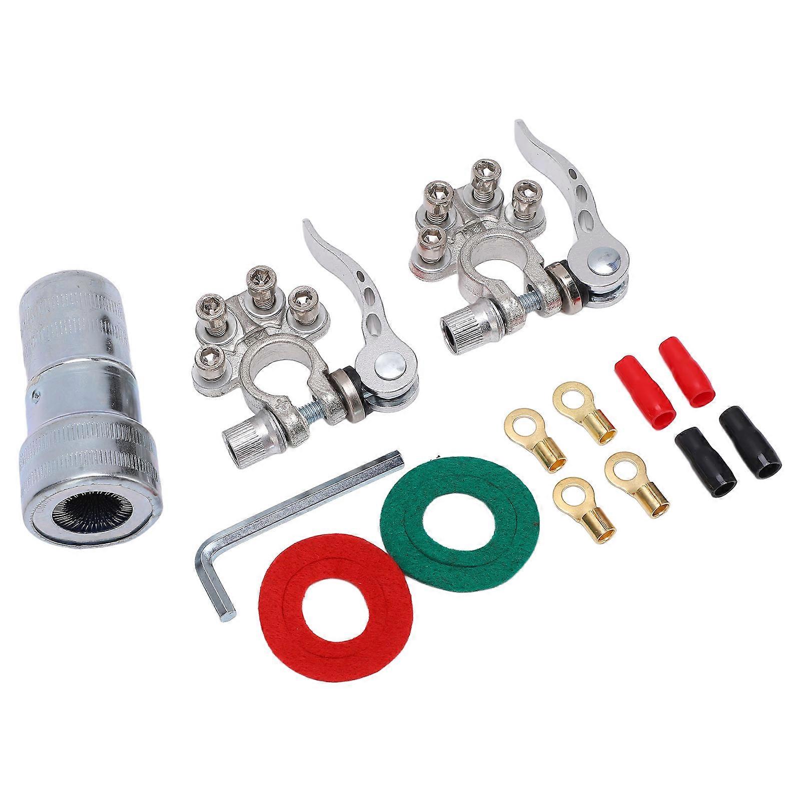 4 Way Battery Terminal Connectors Quick Release Disconnect for Cars Vans Caravan Trucks Pickups Buses