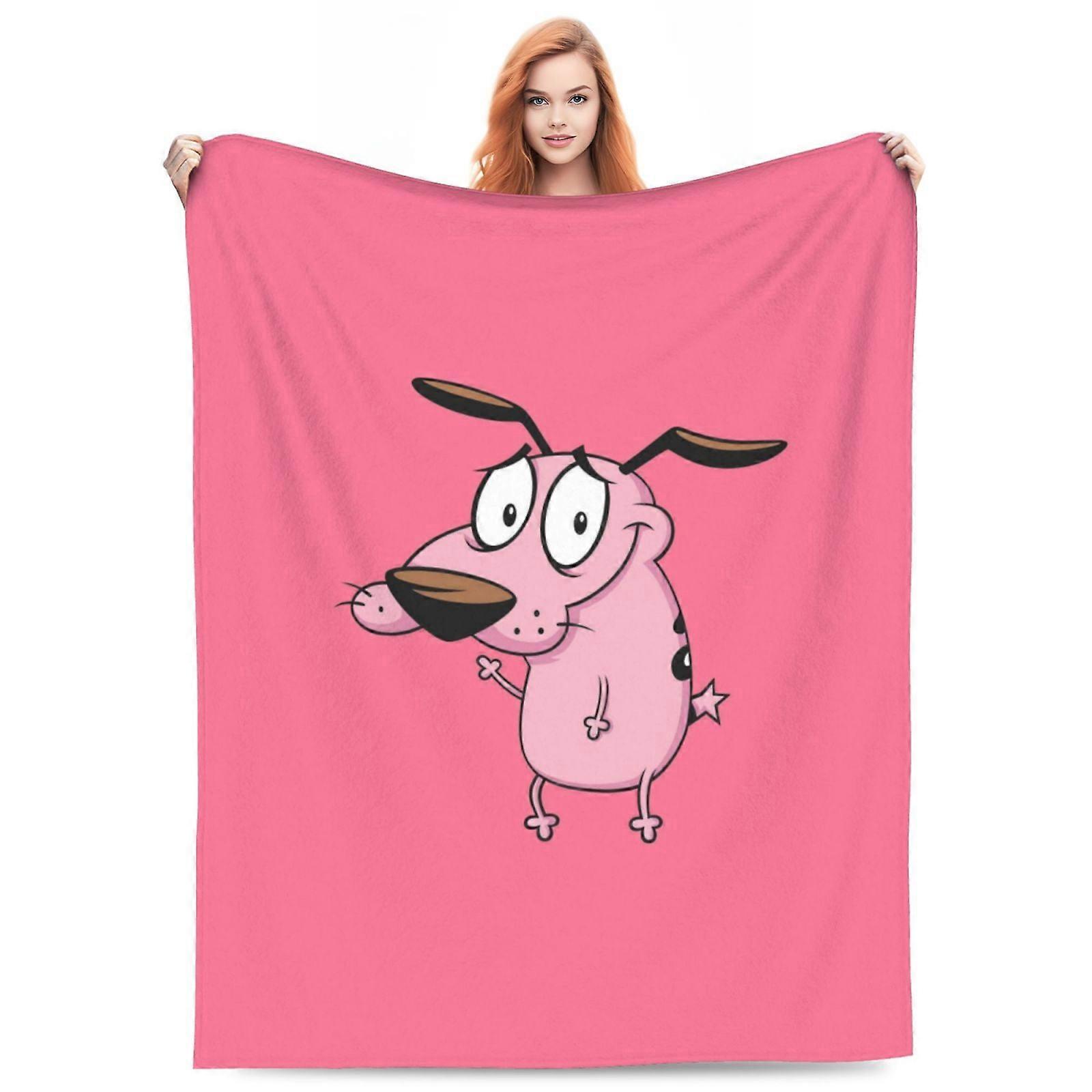 Courage The Cowardly Dog Blankets Lightweight Throw Blanket Soft Fleece Blanket Birthday Sofa Bedding Blanket For All Se-SYS9097