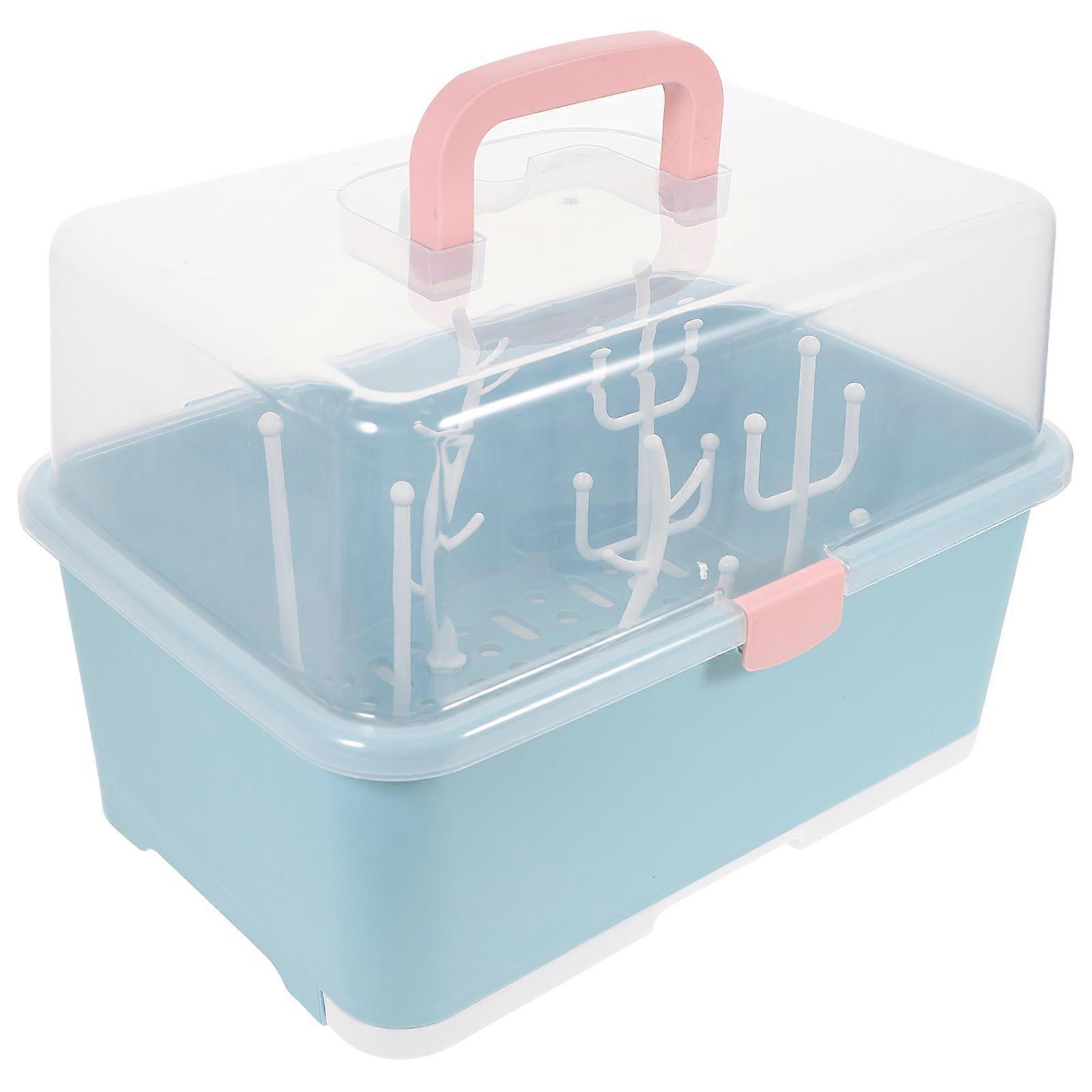 1Pc Milk Bottle Case Baby Bottle Drying Rack Box Baby Supplies Container