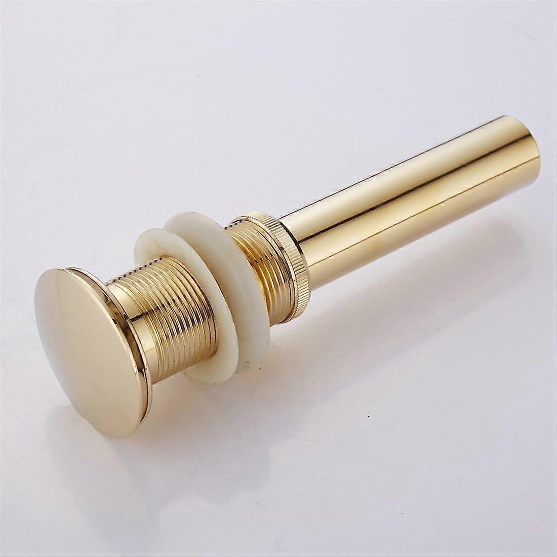 Nirvana Modern Pop-up Retro Sink Plug Waste Clicker zonder Overloop Gebronsd Messing Universele Gootsteen Afdruiprek Klep Bassin Hevel zonder Overloopgat Pol