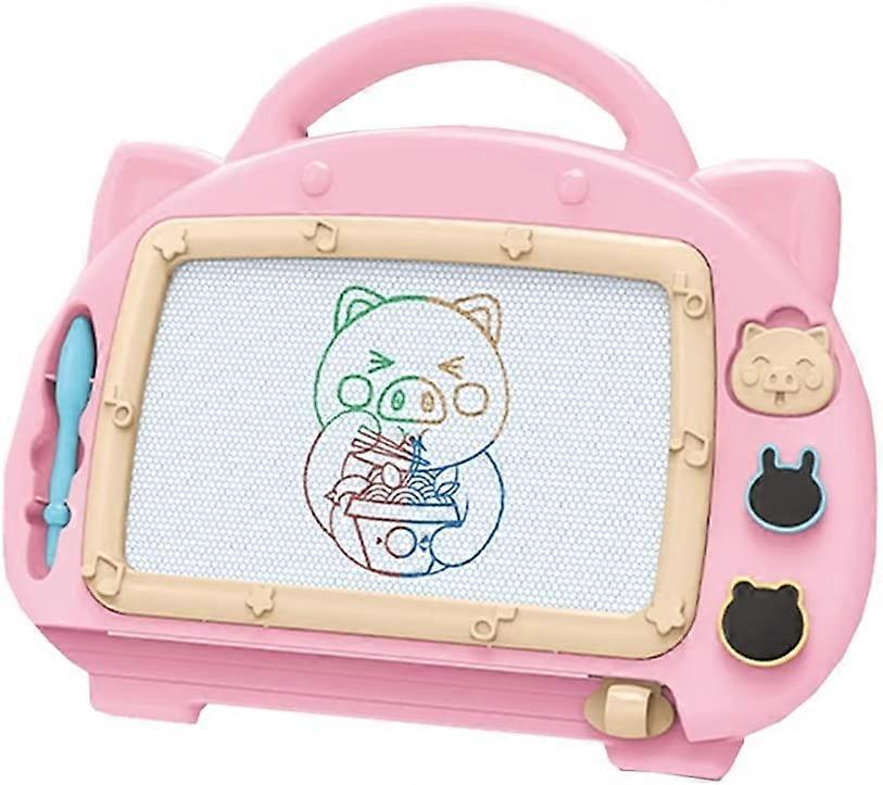 Magnetic Drawing Board Erasable Doodles Board Pen Stamps Pig Pattern