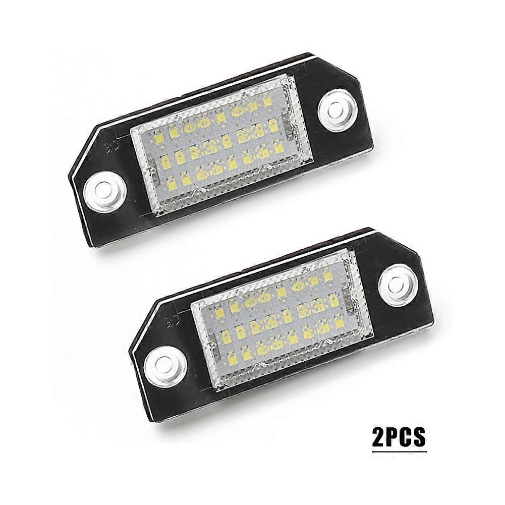 Car License Plate Lights 12V LED White Number Lamps Plate Light Tail Signal Lamp Assembly For Ford Focus 2 MK2 2003-2008 C-MAX