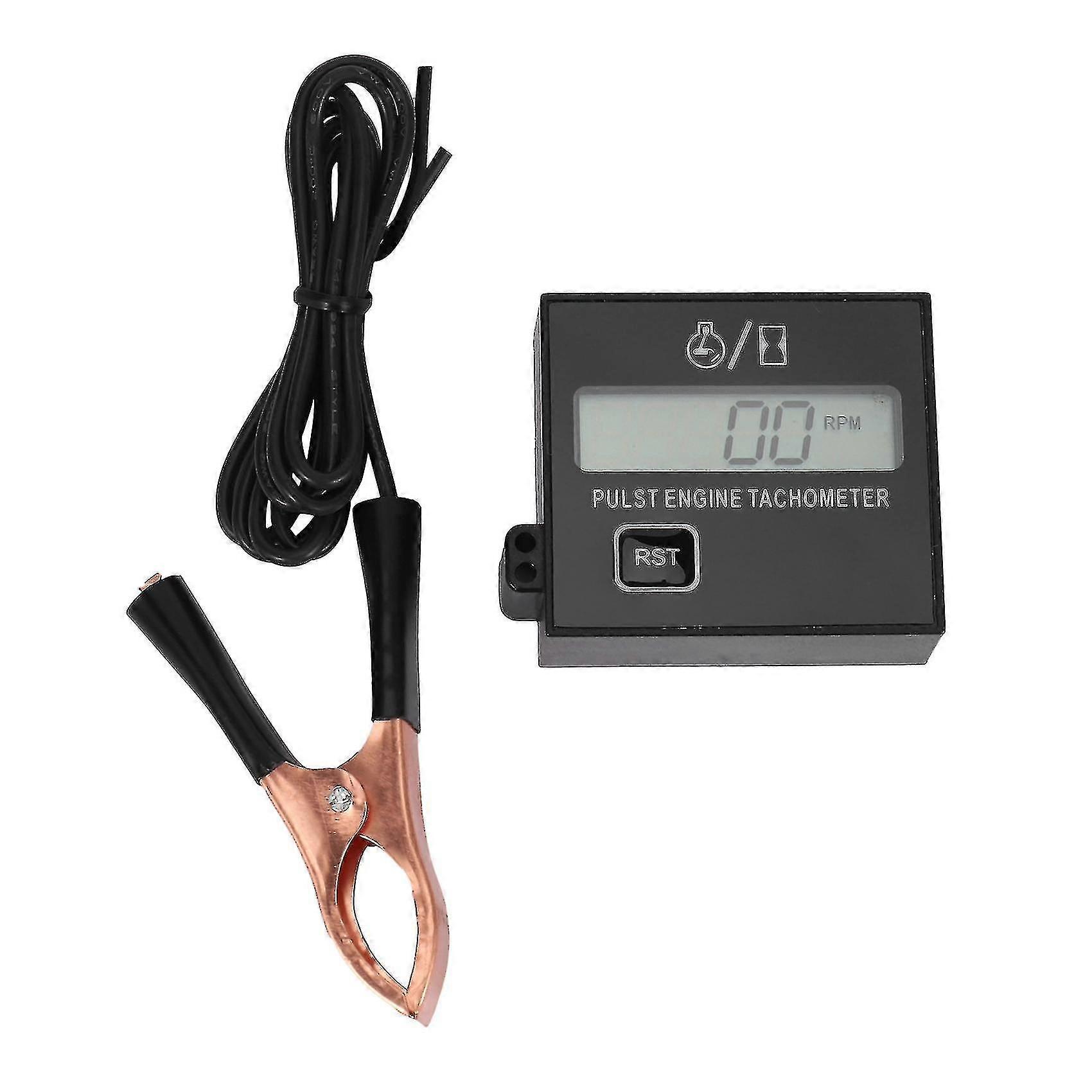 New Gasoline Digital Engine Tachometer Inductive Pulse Tachometer Waterproof With Battery For Chain - chuan