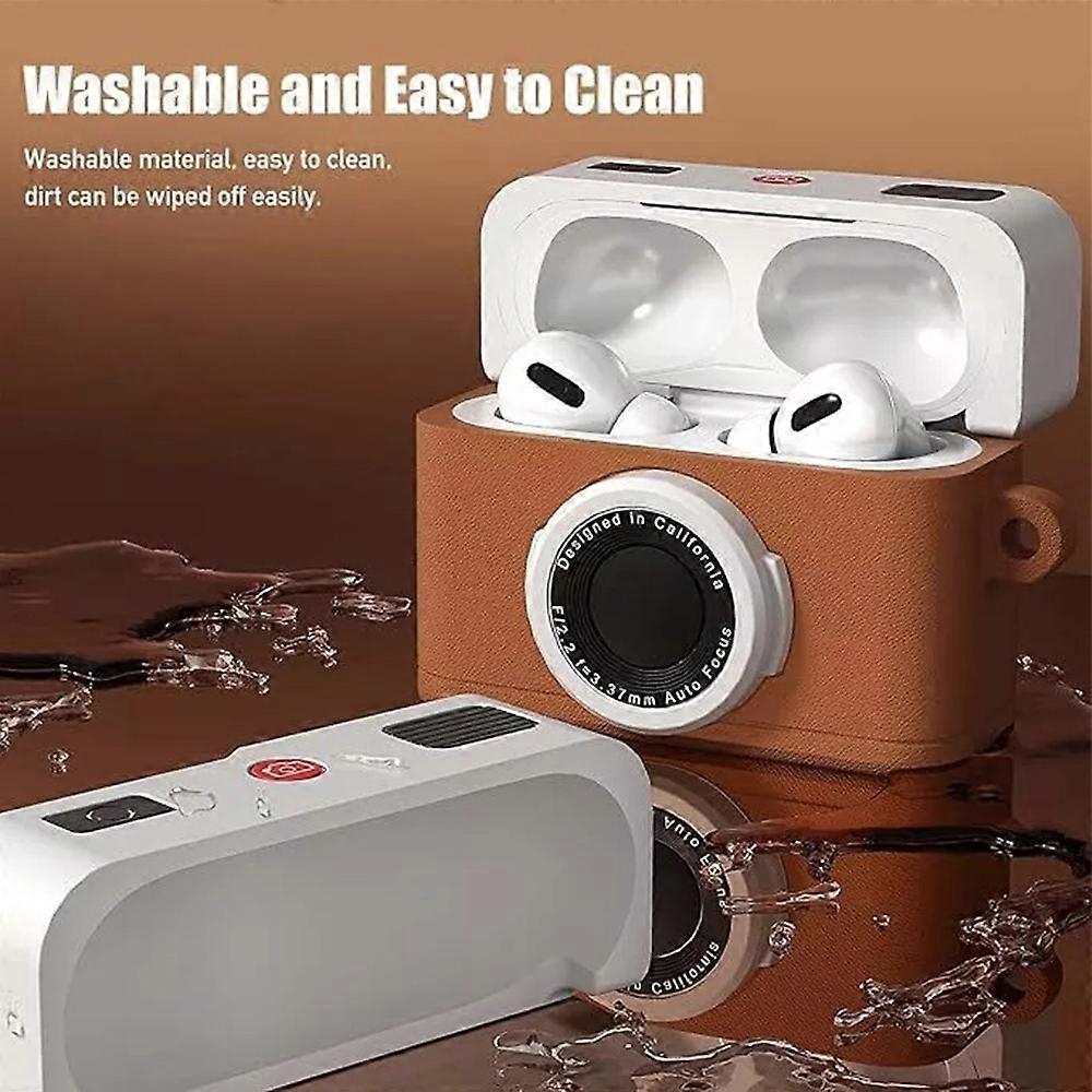 for AirPods 4th Generation Case, Retro 3D Camera Protective Silicone Skin Cover