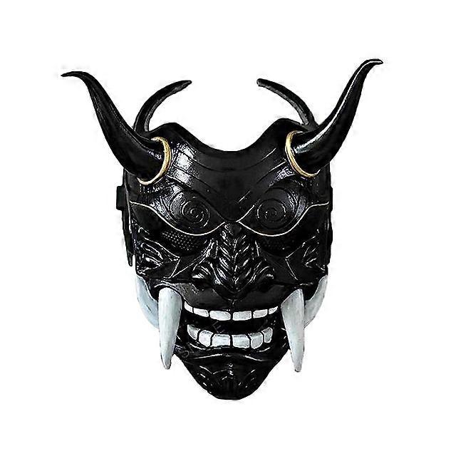Prajna Mask Adult Unisex Halloween Face Masks Japanese Hannya Demon Oni Samurai Noh Kabuki Prajna Devil Mask Latex Party Masks